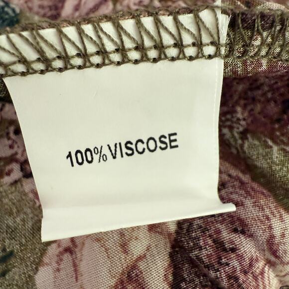 Mia Joy Floral Wrap Midi Dress | Green Boho V-Neck Feminine Dainty | Sz 10 | NWT - Picture 8 of 15